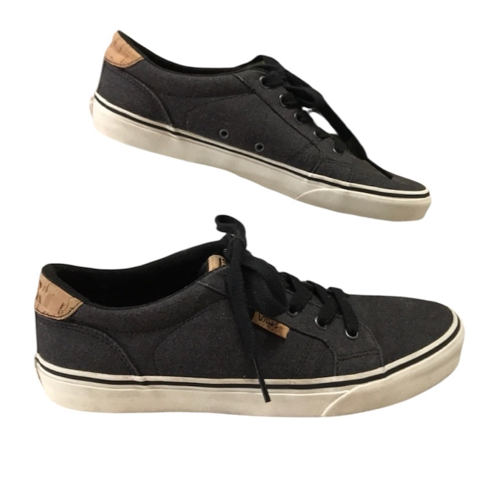 Vans Skateboard Sneakers Shoes Dark Gray Size 8.5 Men’s Comfort Black Rainbow
